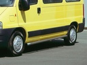 Fiat Ducato 2002–2006, Long Wheelbase: COBRA Side Protection Bars | Brushed Stainless Steel