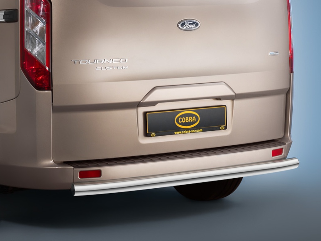 Ford Tourneo + Transit Custom ab Bj.13, ohne Anhängerkupplung: COBRA Heckschutzrohr