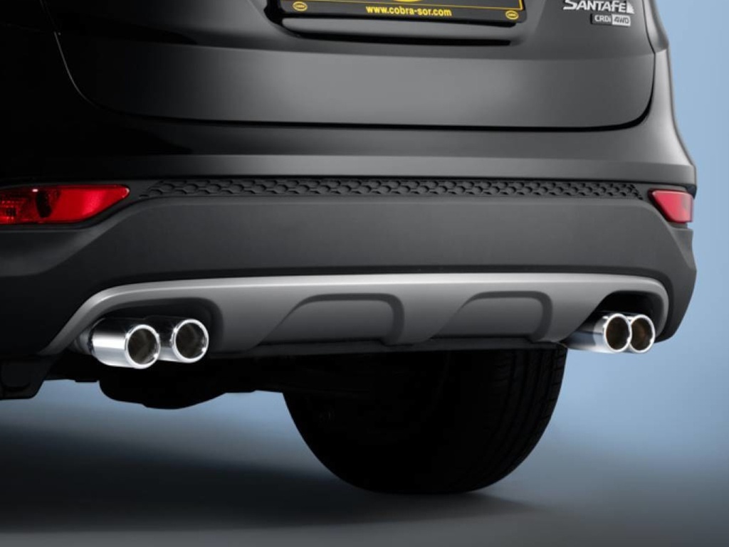 Hyundai Santa Fe from 2012: COBRA Sports Twin-Pipe Exhaust Tailpipes