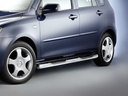 Mazda 2 Bj. 03-05 (langer Radstand): COBRA Chrom-Seitenschutzrohr