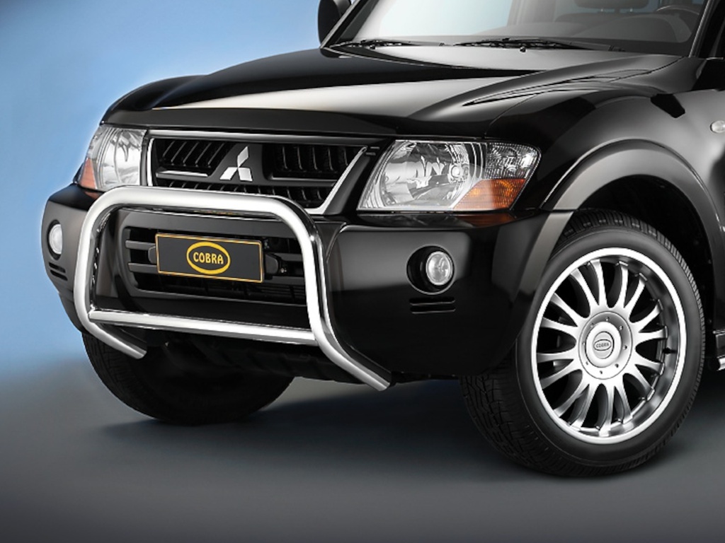 Mitsubishi Pajero V80 Bj. '07-: COBRA Frontschutzbügel | hochglanz verchromt