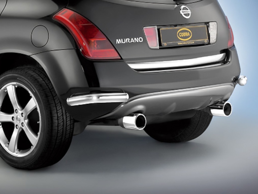 Nissan Murano Bj. '05-'08: COBRA Ecken-Chrom-Heckschutzbügel