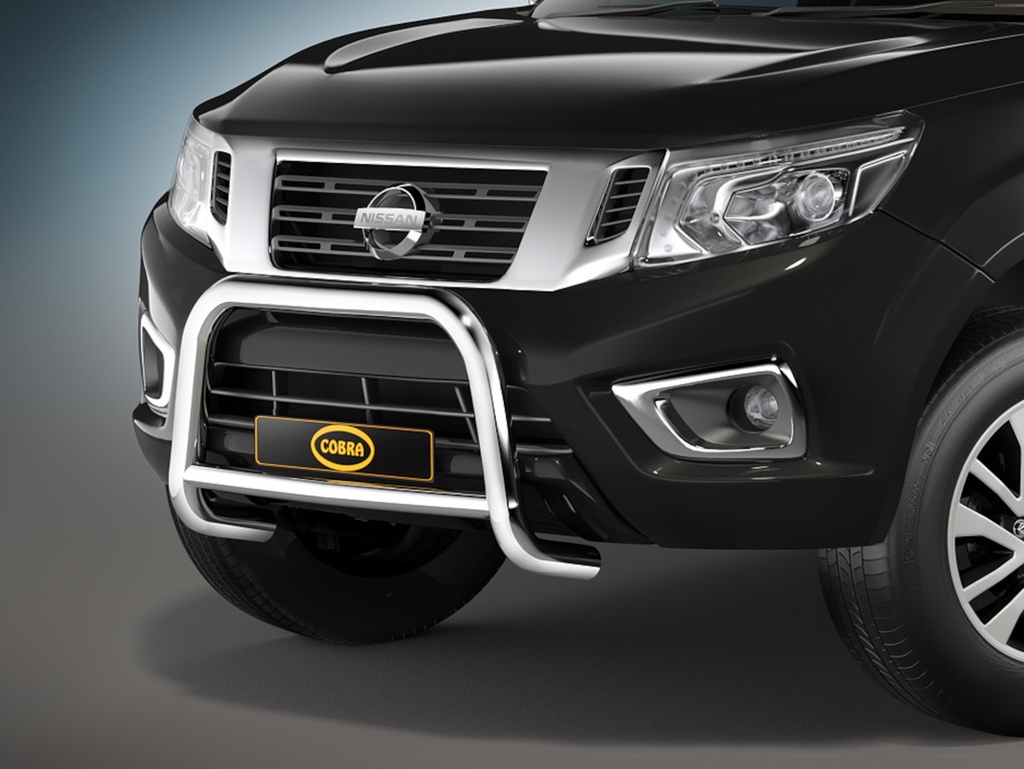 Nissan Navara D231 2016–2020: COBRA Chrome Front Protection Bar