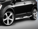 Nissan Qashqai Bj. 07-17: COBRA Chrom-Seitenschutzrohre mit Trittstufen
