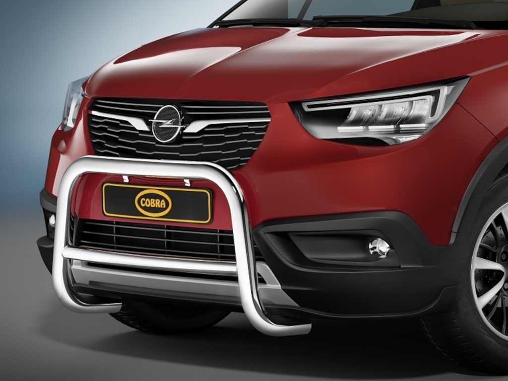 Opel Crossland X Bj. 17-: COBRA Chrom-Frontschutzbügel