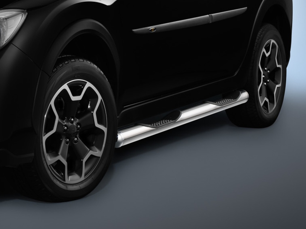 Subaru XV from 2012: COBRA Chrome Side Protection Bars with Steps