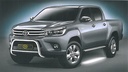 Toyota Hilux DC since 2016: COBRA Front Protection Bar | black powder coated