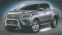 Toyota Hilux Double Cab 2016–2022: COBRA Black Front Protection Bar