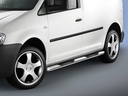 VW Caddy Maxi since 2007 | long wheelbase: COBRA Side Protection Bars | mirror-chrome-plated | with steps