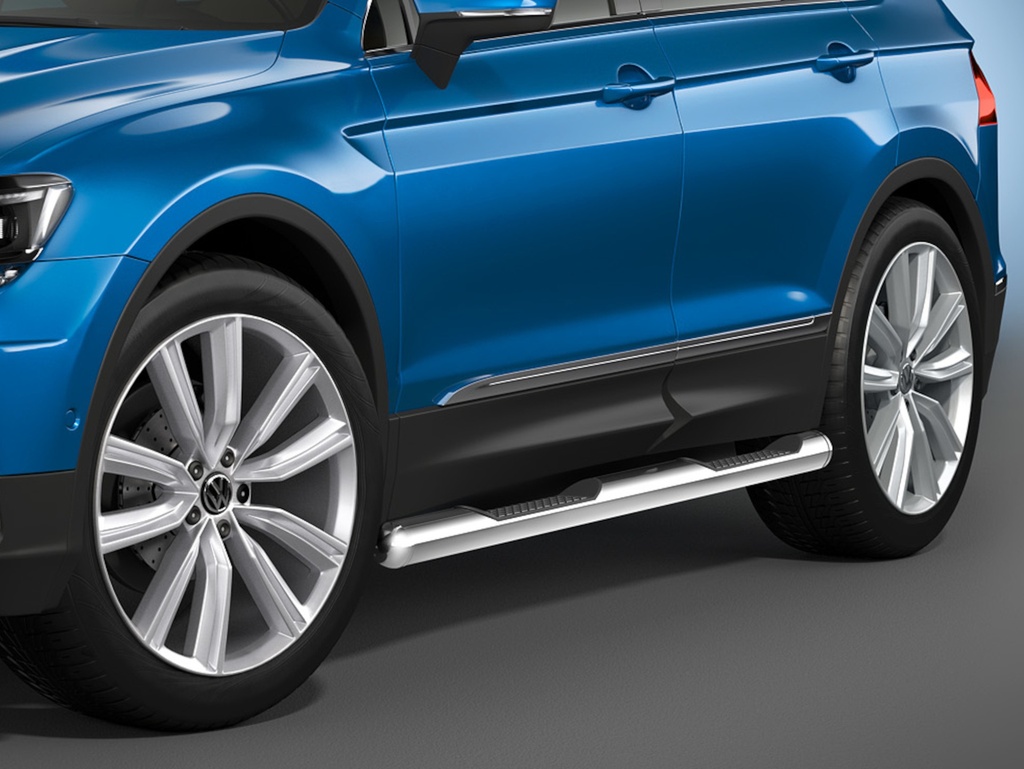 VW Tiguan Bj. 16-: COBRA Seitenschutzrohre | mit Trittstufen