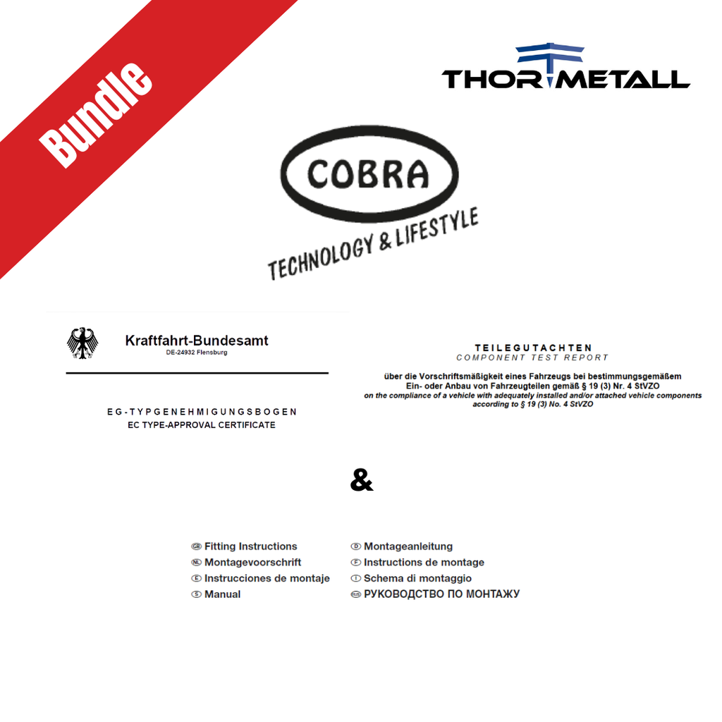 Bundle: Gutachten & Montageanleitung für COBRA Produkte