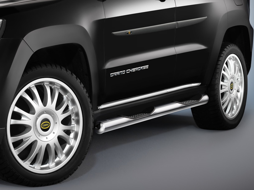 [CHR1277] Jeep Grand Cherokee Summit 2014–2018: COBRA Chrome Side Protection Bars