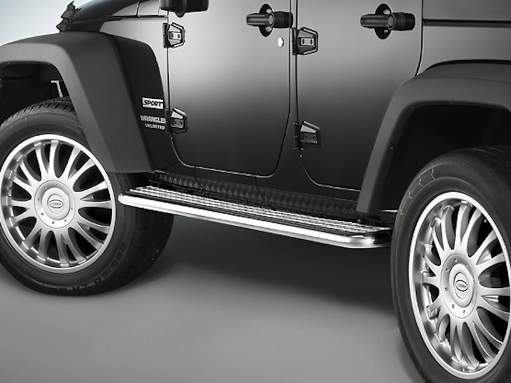 [CHR1167] Jeep Wrangler 2007–2018, LWB: COBRA Running Boards
