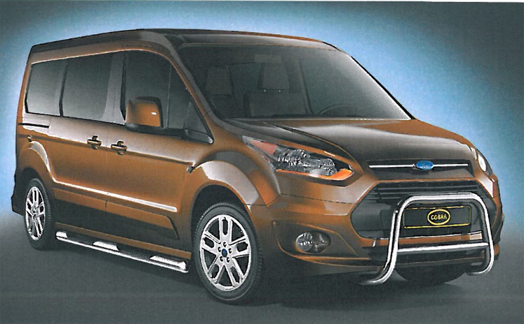 [FORD1381EC-S] Ford Transit Connect Bj. 14-: COBRA Frontschutzbügel schwarz pulverbeschichtet