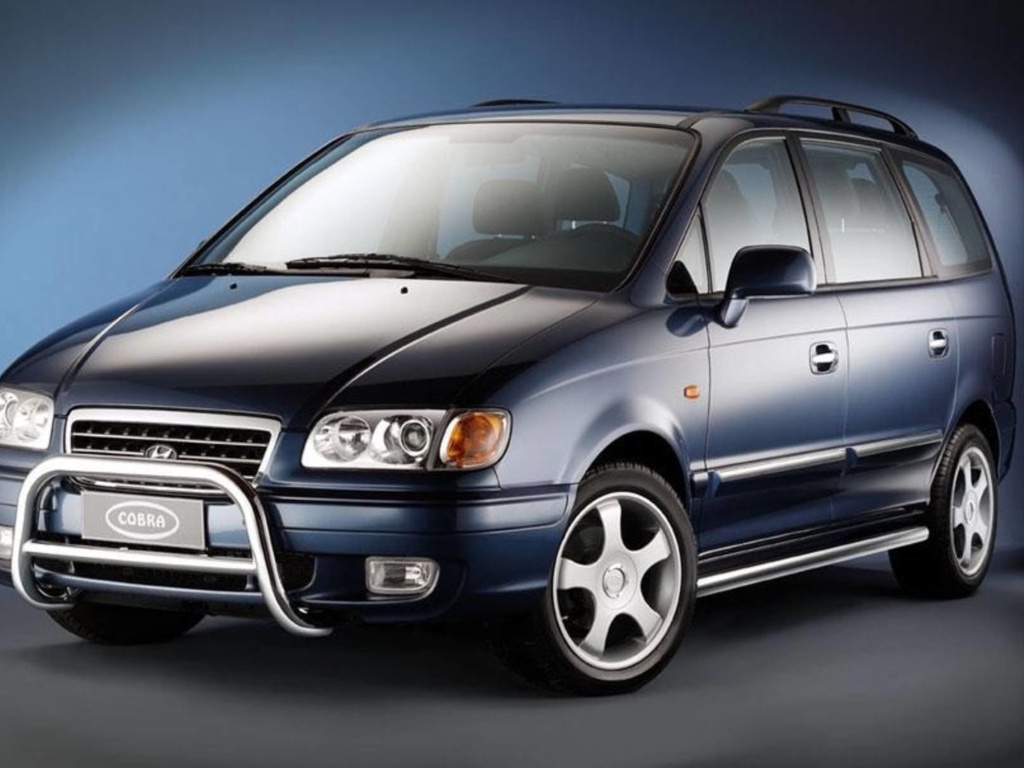 [HYU1053] Hyundai Trajet Bj. 00-04: COBRA Chrom-Seitenschutzrohre