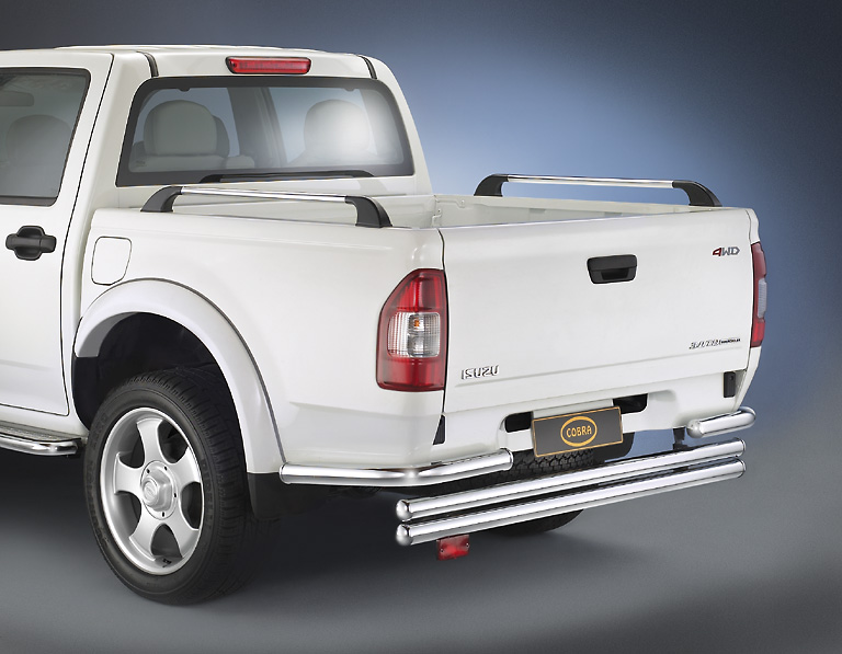 [ISU1019] Isuzu D-Max 2003–2012: COBRA Double-Tube Chrome Rear Bar