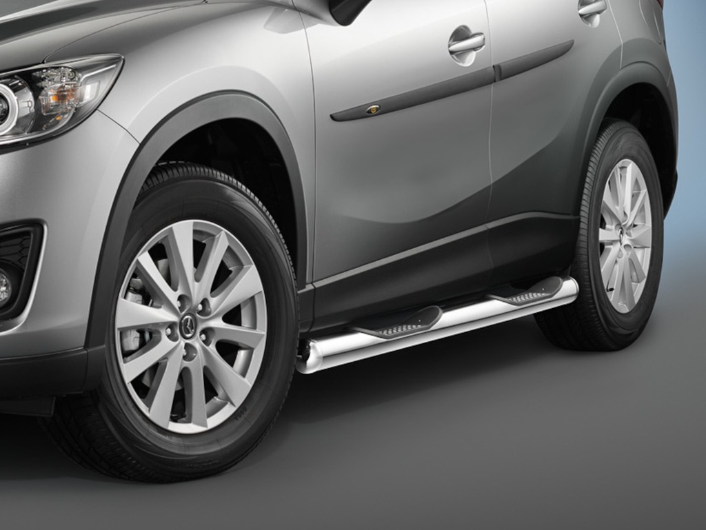 [MAZ1207] Mazda CX-5 from 2012: COBRA Chrome Side Protection Bars with Steps
