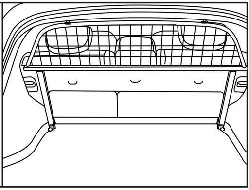 [NIS1538] Nissan Infiniti EX Bj. '08-'13: COBRA Gepäckschutzgitter