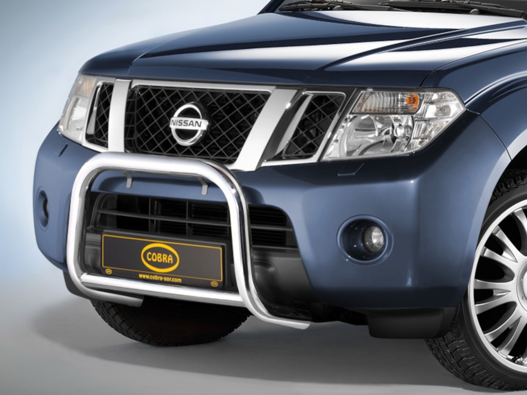[NIS1811EC] Nissan Pathfinder & Navara Bj. 10-15: COBRA Chrom-Frontschutzbügel