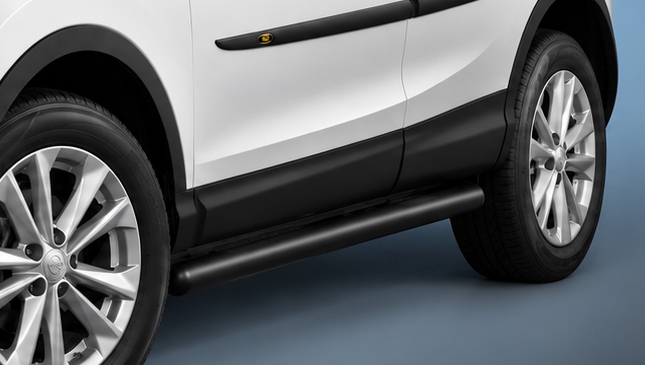 [NIS1325-S] Nissan Qashqai 2007–2017: COBRA Black Side Protection Bars
