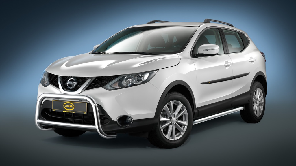 [NIS1325] Nissan Qashqai Bj. 07-17: COBRA Seitenschutzrohre hochglanzverchromt