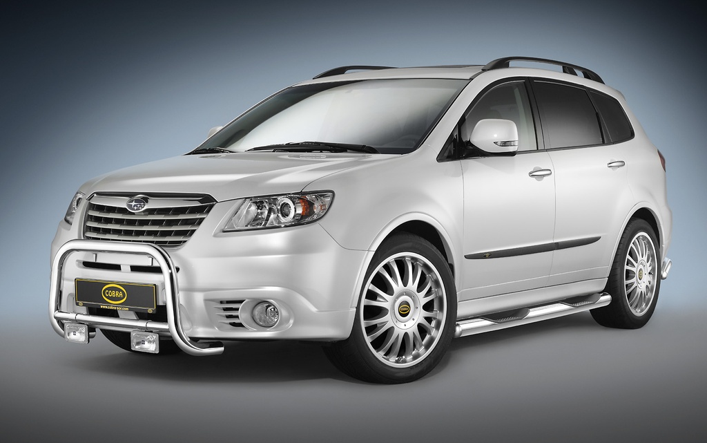 [SUB1037] Subaru Tribeca 10/2007–2014: COBRA Chrome Side Protection Bars with Steps
