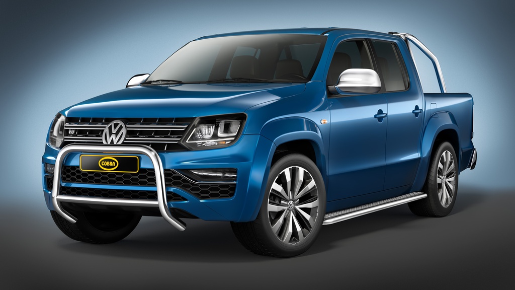 [VW1321EC] VW Amarok Bj. 10-16 OHNE Stoßfängerblende: COBRA Chrom-Frontschutzbügel