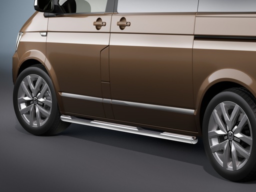 [VW1073] VW T5 (2003-2015) & VW T6 (2015-2019) | long wheelbase: COBRA Side Protection Bars | with steps